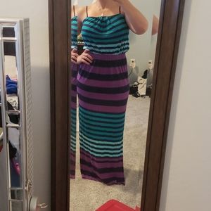 Striped maxi dress